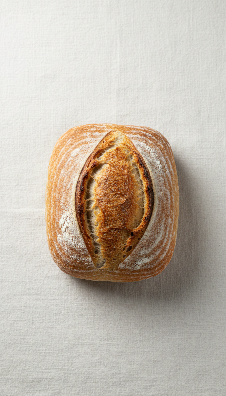 Organic Sourdough Bread Loaf, Artisan-Baked